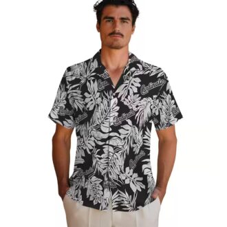 MLB St. Louis Cardinals Monstera Leaf Hawaiian Shirt - Black Aloha Shirt for Cardinals Fans