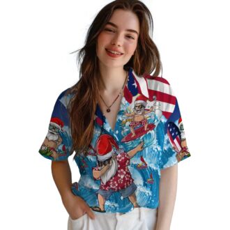 MLB St. Louis Cardinals Surfing Santa Hawaiian Shirt - Limited Edition Holiday Aloha Shirt