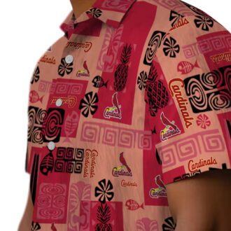 MLB St. Louis Cardinals Tribal Symbols Hawaiian Shirt - Perfect Summer Vacation Shirt for Fans