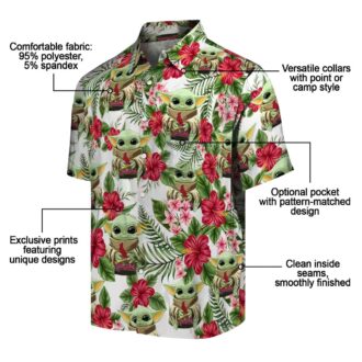 Official MLB St. Louis Cardinals Tropical Yoda Green Hawaiian Shirt - Aloha Shirt for Summer Parties