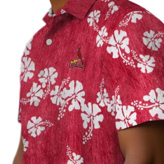 Official St. Louis Cardinals Hawaiian Shirt - Hibiscus Clusters Aloha Shirt for Cardinals Fans