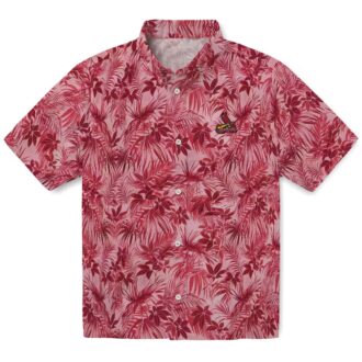 Red St. Louis Cardinals Hawaiian Shirt - MLB Aloha Shirt with Tropical Leaves for Summer & Beach