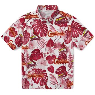 Red White St. Louis Cardinals Hawaiian Shirt - MLB Fan Tropical Shirt for Summer BBQs
