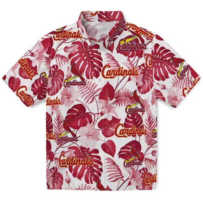 Red White St. Louis Cardinals Hawaiian Shirt - MLB Fan Tropical Shirt for Summer BBQs