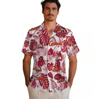 Red White St. Louis Cardinals Hawaiian Shirt - MLB Fan Tropical Shirt for Summer BBQs