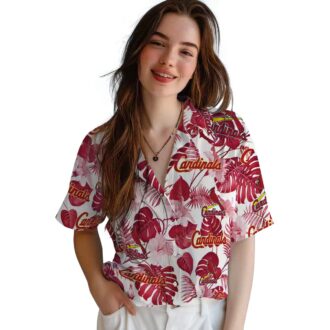 Red White St. Louis Cardinals Hawaiian Shirt - MLB Fan Tropical Shirt for Summer BBQs