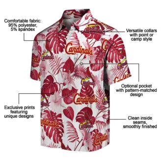 Red White St. Louis Cardinals Hawaiian Shirt - MLB Fan Tropical Shirt for Summer BBQs