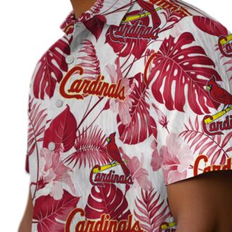 Red White St. Louis Cardinals Hawaiian Shirt - MLB Fan Tropical Shirt for Summer BBQs