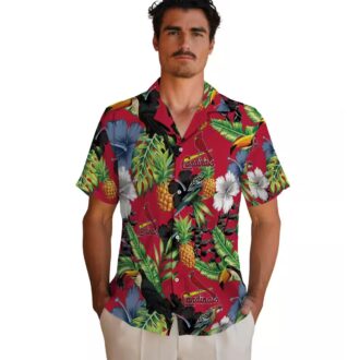 Shop St. Louis Cardinals Tropical Aloha Shirt - Hibiscus & Pineapple Red Green MLB Summer Apparel