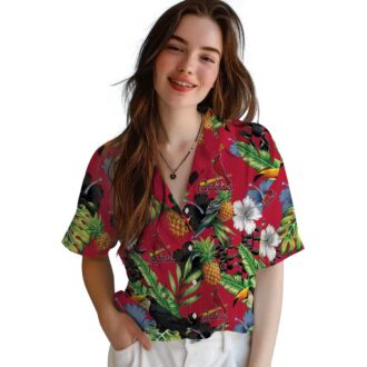 Shop St. Louis Cardinals Tropical Aloha Shirt - Hibiscus & Pineapple Red Green MLB Summer Apparel
