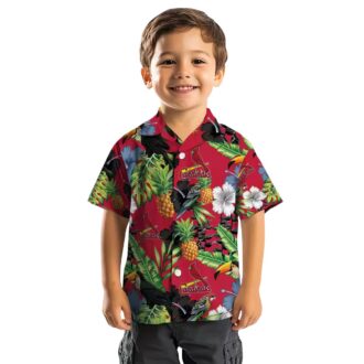 Shop St. Louis Cardinals Tropical Aloha Shirt - Hibiscus & Pineapple Red Green MLB Summer Apparel
