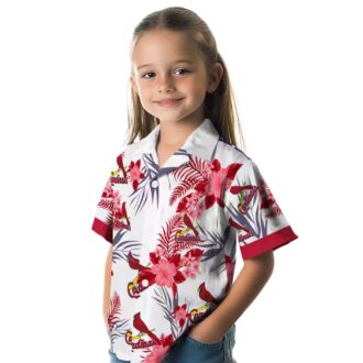 St. Louis Cardinals 4th of July Hawaiian Shirt - Red White Blue Patriotic Floral Baseball Shirt