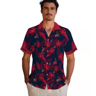 St. Louis Cardinals Aloha Style Floral Navy Shirt - Perfect for Vacation & Beach Days
