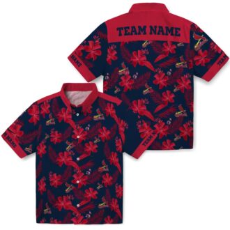 St. Louis Cardinals Aloha Style Floral Navy Shirt - Perfect for Vacation & Beach Days