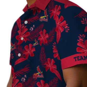 St. Louis Cardinals Aloha Style Floral Navy Shirt - Perfect for Vacation & Beach Days
