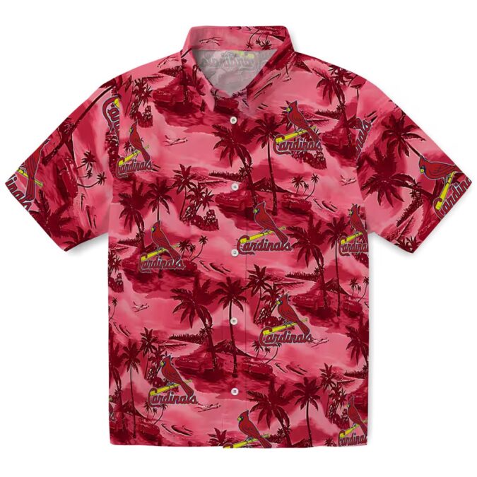 St. Louis Cardinals Coastal Palms Hawaiian Shirt - MLB Aloha Shirt for Summer Beach & Game Day