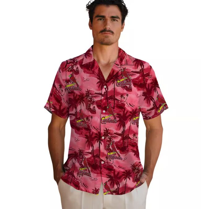 St. Louis Cardinals Coastal Palms Hawaiian Shirt - MLB Aloha Shirt for Summer Beach & Game Day