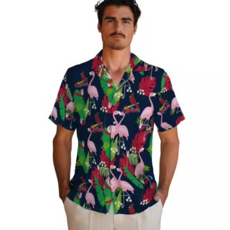 St. Louis Cardinals Flamingo Foliage Hawaiian Shirt - MLB Tropical Red & Green Aloha Shirt for Fans