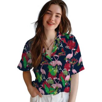 St. Louis Cardinals Flamingo Foliage Hawaiian Shirt - MLB Tropical Red & Green Aloha Shirt for Fans