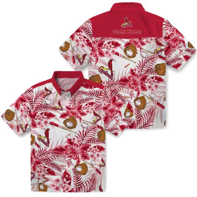 St. Louis Cardinals Floral Aloha Hawaiian Shirt - Summer Baseball Vacation Shirt for MLB Fans
