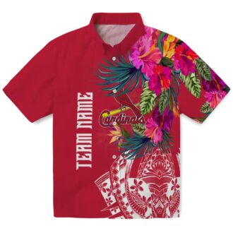 St. Louis Cardinals MLB Red Hawaiian Shirt - Floral Polynesian Shirt for Vacation & Tailgate
