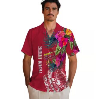 St. Louis Cardinals MLB Red Hawaiian Shirt - Floral Polynesian Shirt for Vacation & Tailgate