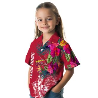 St. Louis Cardinals MLB Red Hawaiian Shirt - Floral Polynesian Shirt for Vacation & Tailgate