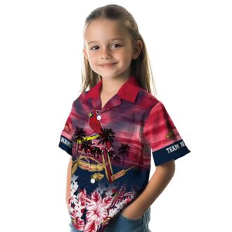 St. Louis Cardinals MLB Red Hawaiian Shirt with Tropical Canoe Print