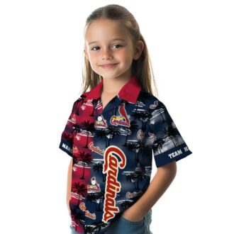 St. Louis Cardinals Palm Silhouette Hawaiian Shirt - Red Tropical Button-Up for Fans