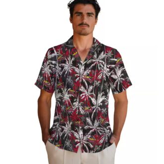 St. Louis Cardinals Red Black Hawaiian Shirt - MLB Palm Pattern Shirt for Fans & Summer Events