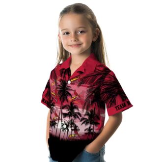 St. Louis Cardinals Sunset Scene Hawaiian Shirt - Custom MLB Fan Shirt in Red & Black