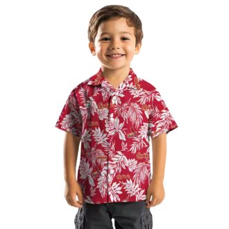 St. Louis Cardinals Tropical Leaf Hawaiian Shirt - MLB Summer Shirt for Fans with Red & White Design