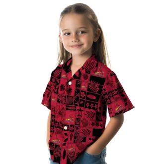St. Louis Cardinals Tropical Patchwork Hawaiian Shirt - MLB Red & Black Fan Shirt for Game Day