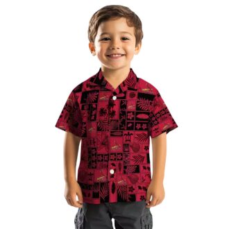 St. Louis Cardinals Tropical Patchwork Hawaiian Shirt - MLB Red & Black Fan Shirt for Game Day