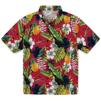 St. Louis Cardinals Tropical Toucan Hawaiian Shirt - Red Green MLB Fan Gear