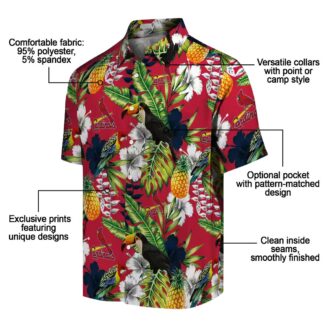 St. Louis Cardinals Tropical Toucan Hawaiian Shirt - Red Green MLB Fan Gear