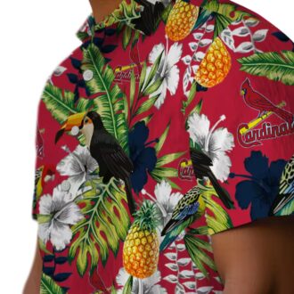 St. Louis Cardinals Tropical Toucan Hawaiian Shirt - Red Green MLB Fan Gear