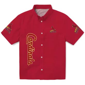 Trendy St. Louis Cardinals Minion Aloha Shirt - Red Hawaiian Vacation Shirt for Baseball Fans