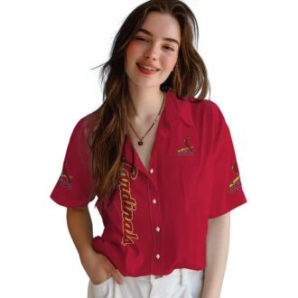 Trendy St. Louis Cardinals Minion Aloha Shirt - Red Hawaiian Vacation Shirt for Baseball Fans
