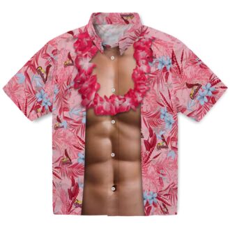 Unique St. Louis Cardinals Chest Illusion Hawaiian Shirt - Perfect for Summer Beach, Vacation and MLB Fans