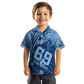Custom Tampa Bay Rays Star Stripes Navy Hawaiian Shirt - Official MLB Fan Apparel for Summer