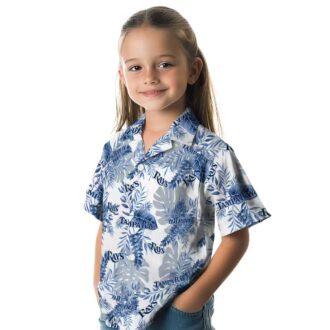 Men’s Tampa Bay Rays Vacation Shirt - Tropical Floral MLB Apparel in Navy White