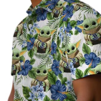 MLB Tampa Bay Rays Yoda Green Tropical Hawaiian Shirt - Men's Casual Fan Apparel for Summer