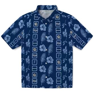 Official Tampa Bay Rays Aloha Button Up Shirt - Framed Floral Print for Beach & Baseball Fans