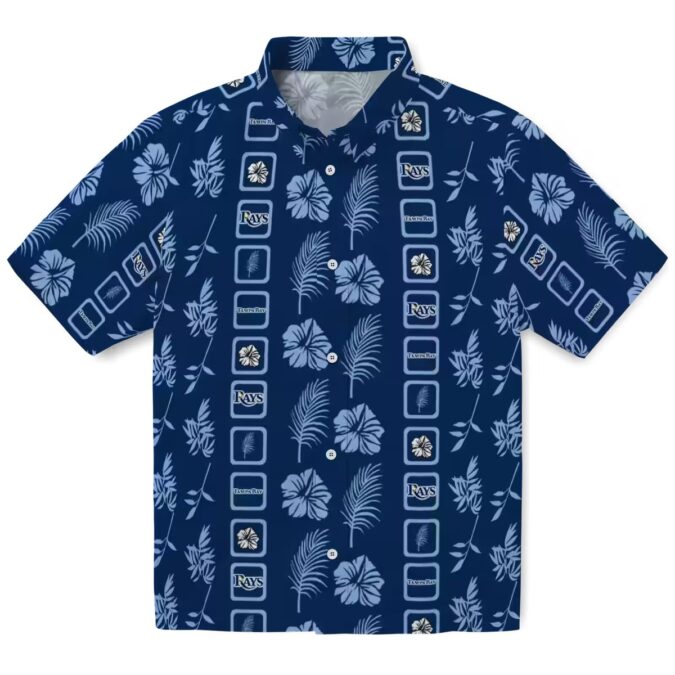 Official Tampa Bay Rays Aloha Button Up Shirt - Framed Floral Print for Beach & Baseball Fans