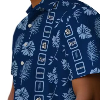 Official Tampa Bay Rays Aloha Button Up Shirt - Framed Floral Print for Beach & Baseball Fans