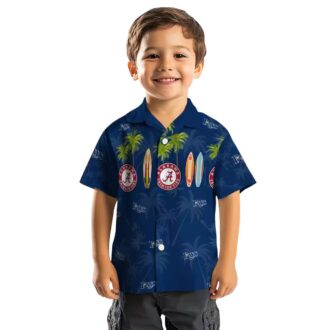 Official Tampa Bay Rays Surfboard Palm Navy Hawaiian Shirt - Perfect for Beach & Vacation