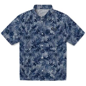 Tampa Bay Rays Leafy Navy Hawaiian Shirt - Tropical Floral Fan Shirt for Summer & Vacation