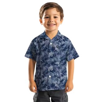 Tampa Bay Rays Leafy Navy Hawaiian Shirt - Tropical Floral Fan Shirt for Summer & Vacation