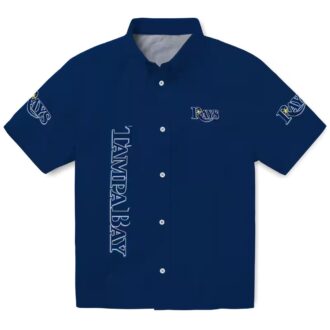 Tampa Bay Rays Stuart Minion Navy Hawaiian Shirt - MLB Fan Summer Beach Shirt USA